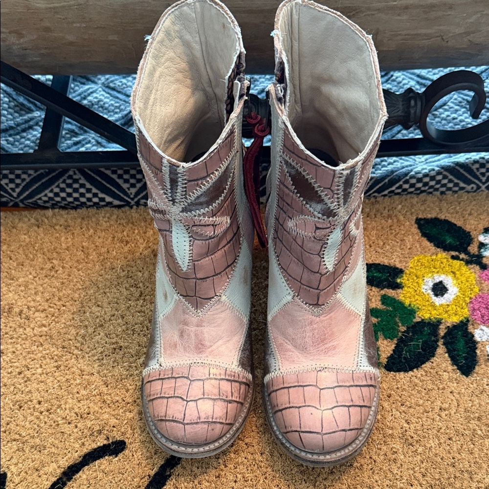 Freebird Multicolor Patchwork Ankle Boots - image 3